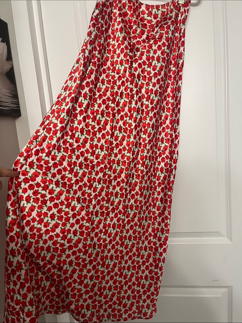 Topshop Red Floral Maxi Skirt - Picture 3 of 4
